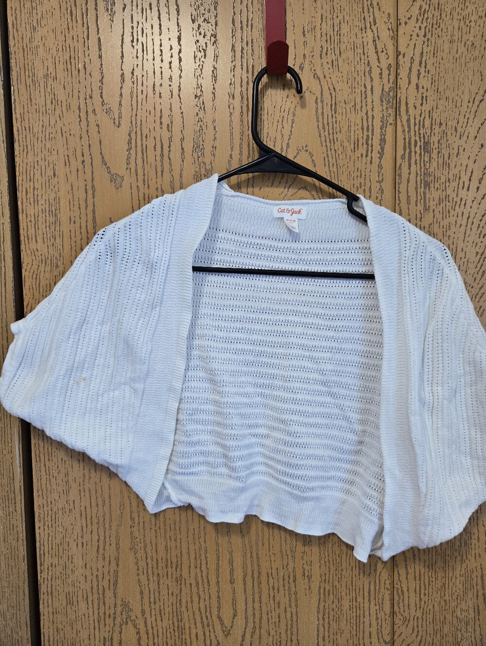 Cat & Jack White Open Weave Bolero